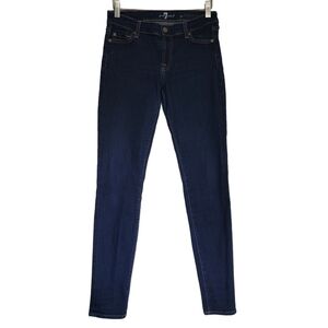 7 For All Mankind Blue Skinny Jeans Size 27
